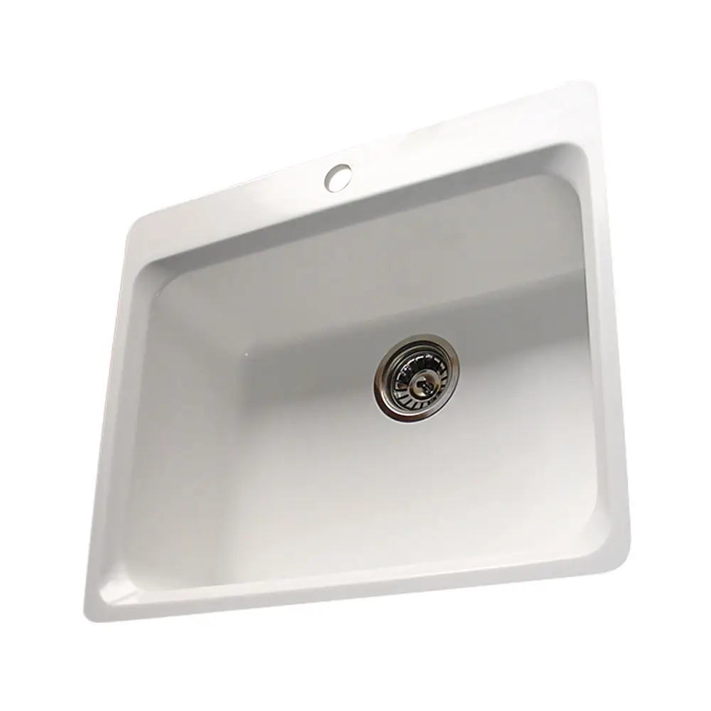 Different Types White Plastic Double Bowl Apartment Size Home Basin Kitchen Sinks