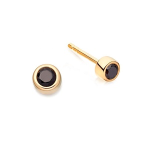 Gemnel 18k or bijoux rose cut <span class=keywords><strong>diamant</strong></span> minimaliste 925 argent <span class=keywords><strong>solitaire</strong></span> boucles <span class=keywords><strong>d</strong></span>'oreilles - Product Image 1