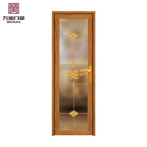 Portes intérieures en verre dépoli en aluminium de conception moderne WANJIA, portes en verre à battants personnalisées, <span class=keywords><strong>porte</strong></span> à battants en aluminium - Product Image 4