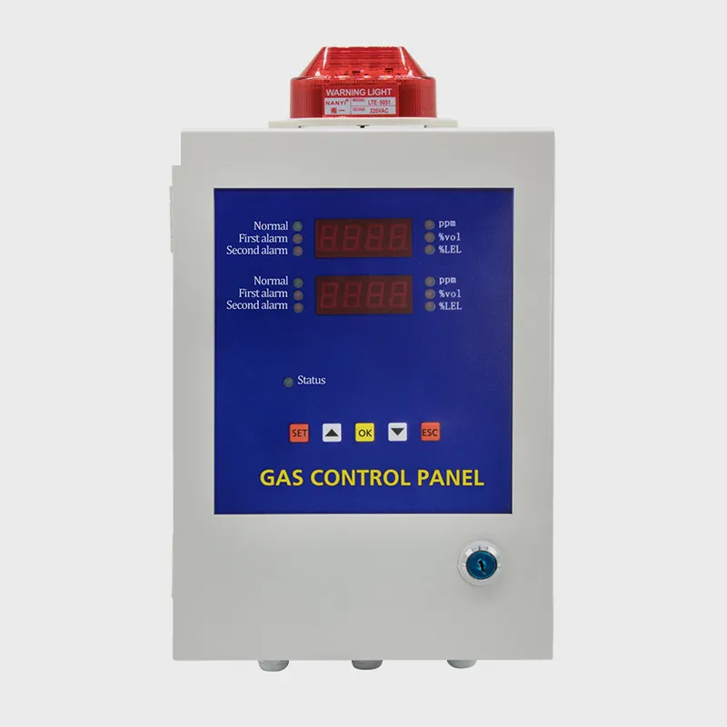 Адресная система газовой сигнализации газовые панели управления панель управления промышленности горючих и токсичных детектор газа 16 зоны сигнализация панель управления