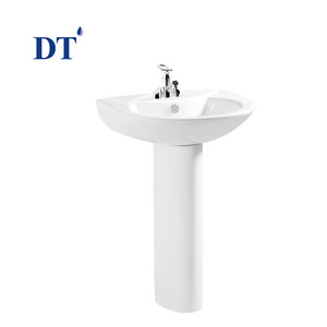 Usine vente directe de haute qualité pas cher prix en céramique salle de bains <span class=keywords><strong>lavabo</strong></span> <span class=keywords><strong>sur</strong></span> <span class=keywords><strong>pied</strong></span> - Product Image 1