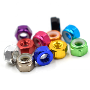 <strong>Colorful</strong> Aluminum <strong>Hex</strong> Nylon Insert Lock <strong>Nut</strong> M4 M5 - Product Image 1