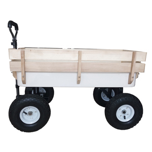 Chariot de plage pliable 100 kg, caddie de plage avec 4 roues en bois, pour le sable - Product Image 3
