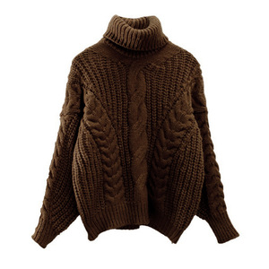Épais chaud hiver long cachemire câble tricoté à la main femmes enceintes <span class=keywords><strong>pull</strong></span> pour <span class=keywords><strong>femme</strong></span> - Product Image 4