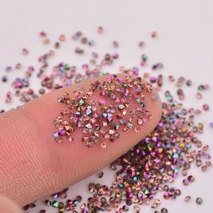 JUNAO 15 couleurs 1,2 mm Mini strass en verre doré arc-en-ciel <span class=keywords><strong>Micro</strong></span> strass brillant Cristal diamant Décoration d'art d'ongles DIY - Product Image 2
