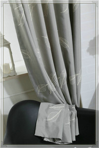 Rideaux en <span class=keywords><strong>coton</strong></span> à <span class=keywords><strong>lin</strong></span> en broderie <span class=keywords><strong>rideau</strong></span> gris - Product Image 6