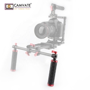 CAMVATE Camera Grip Handle With Rod Clamp F0r 15mm Rod Rig Rail Support DSLR Shoulder Rig