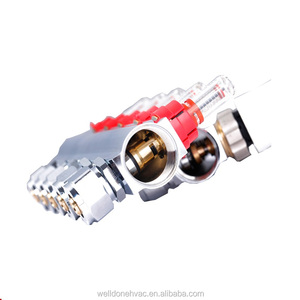 5 ports/circuits/zones chrome plaqué 1 pouce en laiton pex collecteur pour chauffage par le sol - Product Image 3