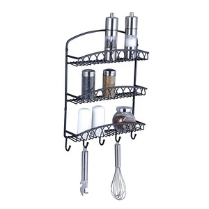 <strong>Kitchen</strong> <strong>Accessories</strong> <strong>Wrought</strong> <strong>Iron</strong> Wall Mounted Spice Rack