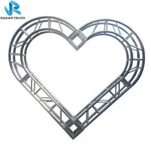 Heart Shape Arched Truss Curved Aluminum for Wedding Aluminum Alloy Stage Roof Truss Competitive Price Sgaier03 Optional 24hours