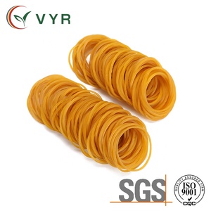 Fascia in gomma elastica di alta qualità ambientale da 1.5 pollici di diametro e elastici gialli naturali