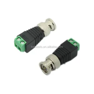 Adaptador de tomada de energia dc para bnc, conector macho para câmera cctv