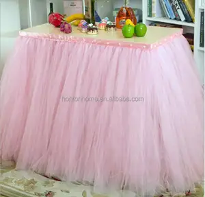 Meja Dekorasi untuk Pernikahan Undangan Pesta Ulang Tahun Bayi Mandi Pengantin Tulle Rok Meja gratis pengiriman WQ19