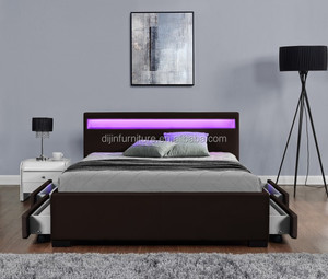 Base de Cama Doble King Size con 4 Cajones de Almacenamiento y Cabecera con LED - Product Image 4