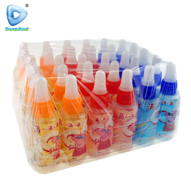 Funny dropper shape bottle fruit jam liquid candy for kids
