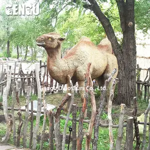 Hayvan tema parkı yüksek kaliteli mekanik animatronic deve