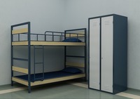 Lit superposé en acier personnalisé en gros, lit superposé en métal pour dortoir à domicile, lit superposé détachable pour adultes