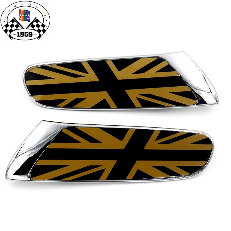 Black Union Jack Style Replacement Side Lamp Cover For Mini Cooper F56