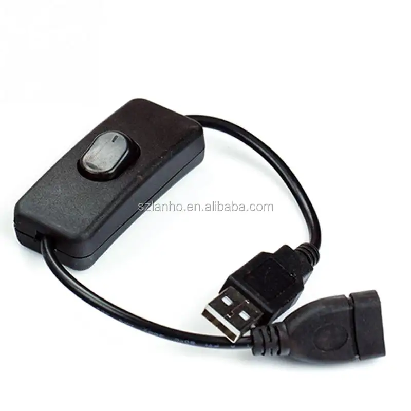 28 см usb-кабель черного цвета для мужчин и женщин с переключателем Вкл/OFF Удлинительный кабель переключения для USB лампа USB вентилятор линия электропередачи