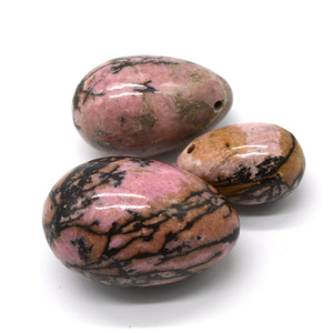 Auténticos huevos <span class=keywords><strong>de</strong></span> Rodonita Yoni al por mayor, artesanías <span class=keywords><strong>de</strong></span> piedra semipreciosa Natural para la salud pélvica, recuperación posparto, bienestar Sexual - Product Image 1