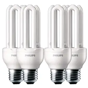 Philips省エネ電球3U 18W標準電子エネルギー節約ランプE27ねじウォームライト/白色光