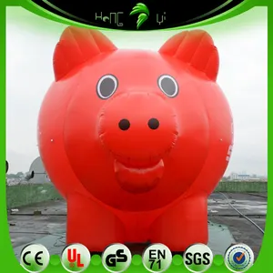 Gran Cerdo rojo publicidad inflable modelo tamaño personalizado Impresión de logotipo