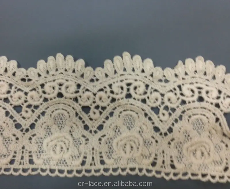 2024 100% cotton embroidery white crochet collar lace trimming,lace trim