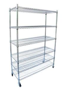 <span class=keywords><strong>Chrome</strong></span> Thương Mại 6 Lớp Kệ Điều Chỉnh Dây Thép Kim Loại Kệ Giá - Product Image 2