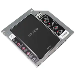 Nhôm 9.5/Mm 2.5 Inch 2nd Hard Drive Đĩa Caddy SATA3.0 SSD Bộ Chuyển Đổi Khung Thứ Hai HDD CADDY Máy Tính Xách Tay