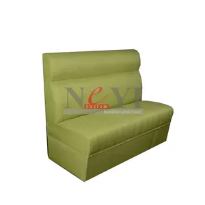 BT089 Bangku Dinding Biru Pemasok Furnitur Mewah Berlapis Sepenuhnya Sofa Stan Restoran