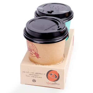 Caffè ondulato asporto tazza di carta, supporto di <span class=keywords><strong>cartone</strong></span> di caffè carrier - Product Image 1
