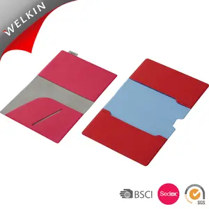 PVC-026 colorida PU + terciopelo personalizado pasaporte, RFID titular de la tarjeta de crédito, tarjeta de visita titular