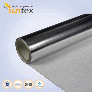 0.4mm Isolamento Térmico Fibra De Vidro Tecido Tecido Folha De Alumínio Laminado - Product Image 2