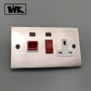 Prise de cuisson à Double perche 45A, avec interrupteurs au néon, 13a - Product Image 2