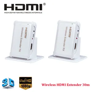 تصميم جديد 1080p 3D hdmi 1.4 30m hdmi موسع لاسلكي طويل المدى جهاز إرسال الفيديو لاسلكياً استقبال