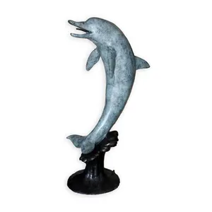 Estatuetas de dolphin do granito ao ar livre à base de madeira para venda