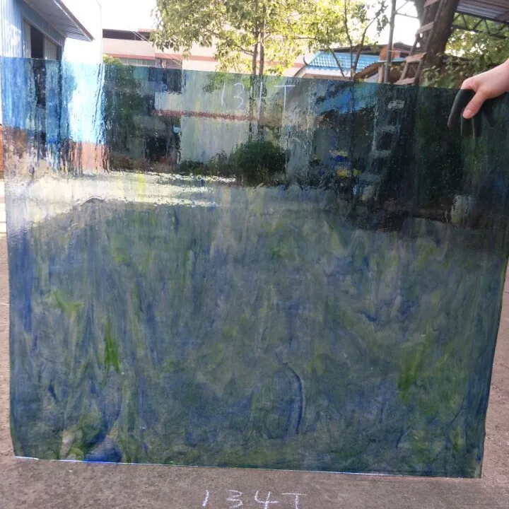 Sıcak satış iç dekorasyon 3mm kalınlığı karışık renk lekeli opak cam panel