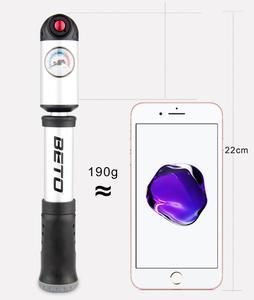 고압 300 PSI 슈레더 밸브 자전거 에어 쇼크 펌프 게이지 포함 포크 및 뒷바퀴용 어댑터 호스 포함 - Product Image 5