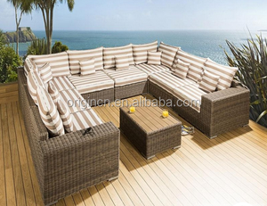 Piscina de sección en forma de U de Sun and Fun sofá muebles de jardín de ratán exterior - Product Image 1