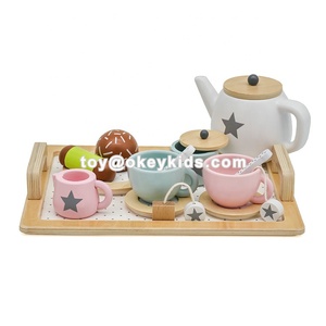 Most Popular Kids Pretend Play <strong>Wooden</strong> <strong>Cake</strong> Stand Toy with 6 <strong>Cakes</strong> W10B250 - Product Image 6