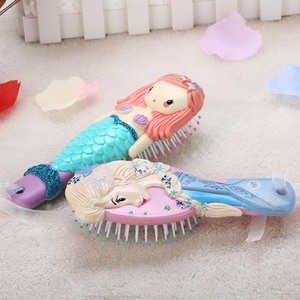 Hisenlee — peigne à cheveux sirène, conception 3D, pour enfants, brosse à cheveux pour bébé - Product Image 4
