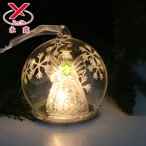 Angel Wings Led Glass Ball Christmas Decoration