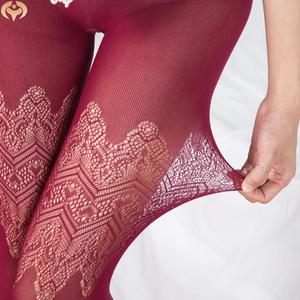 Pantyhose jaring ikan seksi modis anggur merah untuk wanita - Product Image 5