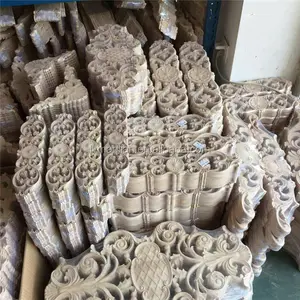 Furniture wooden carved onlay and appliques home decorations wooden parts
