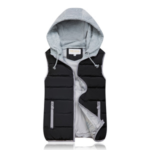 Luckysmarters-<span class=keywords><strong>gilet</strong></span> d'hiver en coton <span class=keywords><strong>avec</strong></span> <span class=keywords><strong>capuche</strong></span> pour <span class=keywords><strong>femme</strong></span>, veste chaude et amovible, vêtement d'extérieur, grande taille E005 - Product Image 3