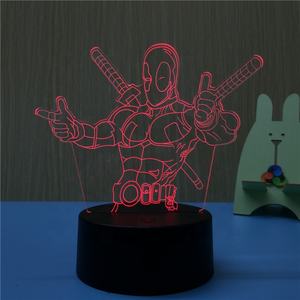 Lámpara de noche de <span class=keywords><strong>Spiderman</strong></span> para niños, luz LED de 7 colores, ilusión 3D, decoración creativa de visión LED - Product Image 2