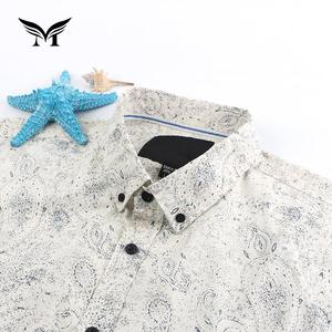 เสื้อเชิ้ตผู้ชายลายดอกไม้สไตล์ฮาวายแบบยุโรปสั่งตัดพิเศษ ผ้าฝ้ายอียิปต์พิมพ์ลายเพสลีย์ - Product Image 3