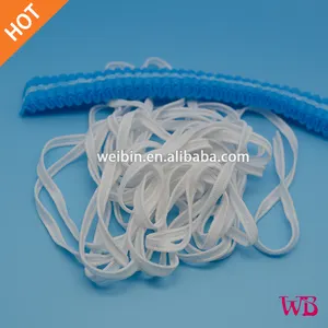 4mm Double elastic band for bouffant cap / mob cap head band/shower cap elastic tape