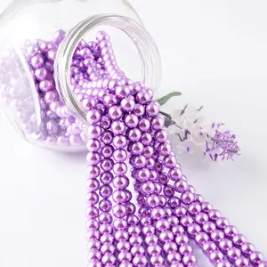 Beads Loose Mix Color Imitation Jewelry Glass Pearl 6mm Pearl Beads Jewelry Imitation Jewelry Round Pearl Loose Beads