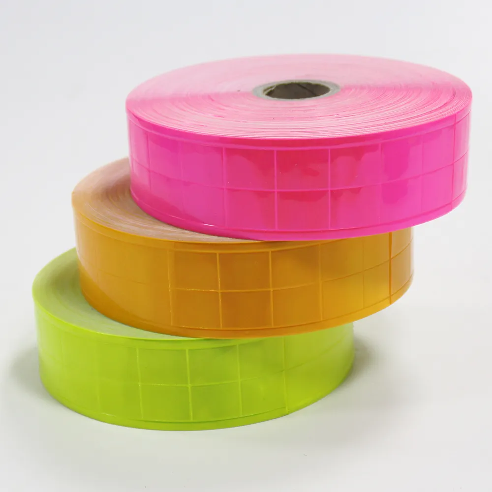 사용자 정의 비 접착제 안녕 Viz 높은 가시성 다채로운 3m PVC 반사 테이프 의류
